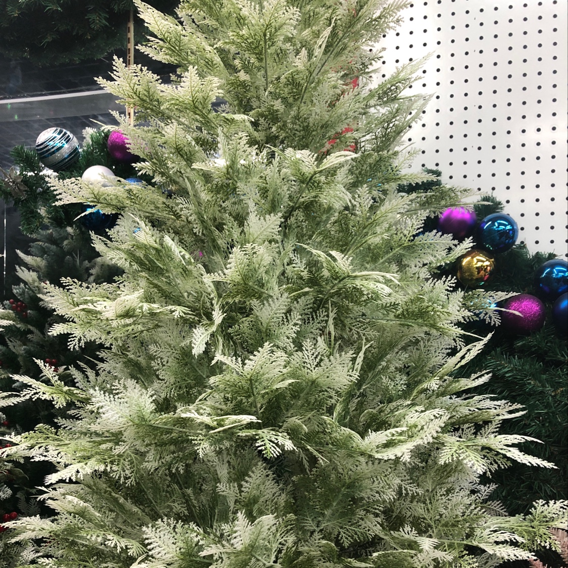 Snowflakes decorate the Christmas tree