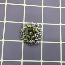 Alloy brooch Gold plated diamond silver, gold plated