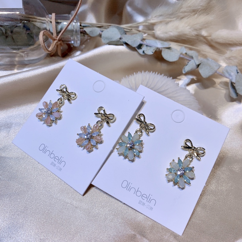 Bow Tie Small Flower Earrings Fashion Trend Casual Olin Bellin-125