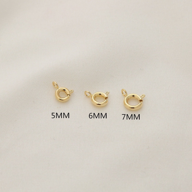 Copper-plated real gold necklace buckle spring buckle Jia Si jewelry chain accessory A213-47141