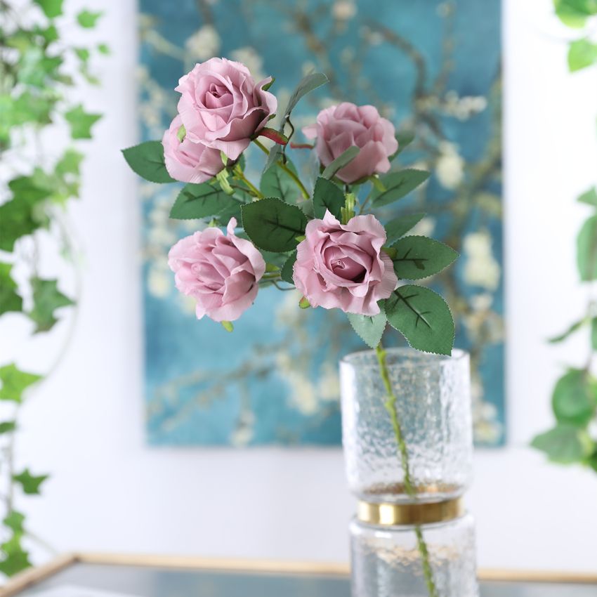 Artificial flower, artificial flower, Imperial Concubine rose, home decoration artificial flower factory direct sales New JM2050 silk fabric rose Imperial Concubine rose