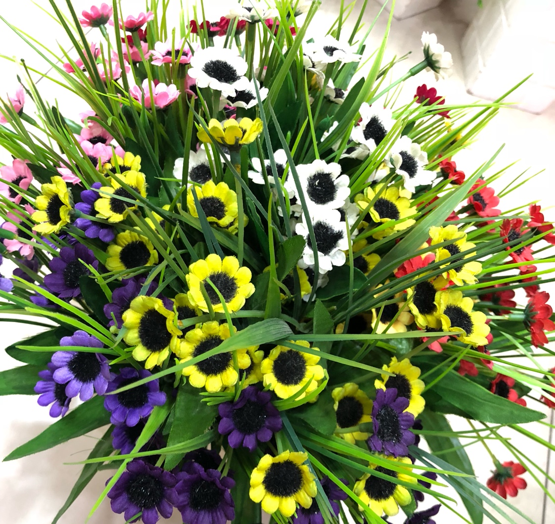 wx野菊假花仿真塑料花家居装饰绿植