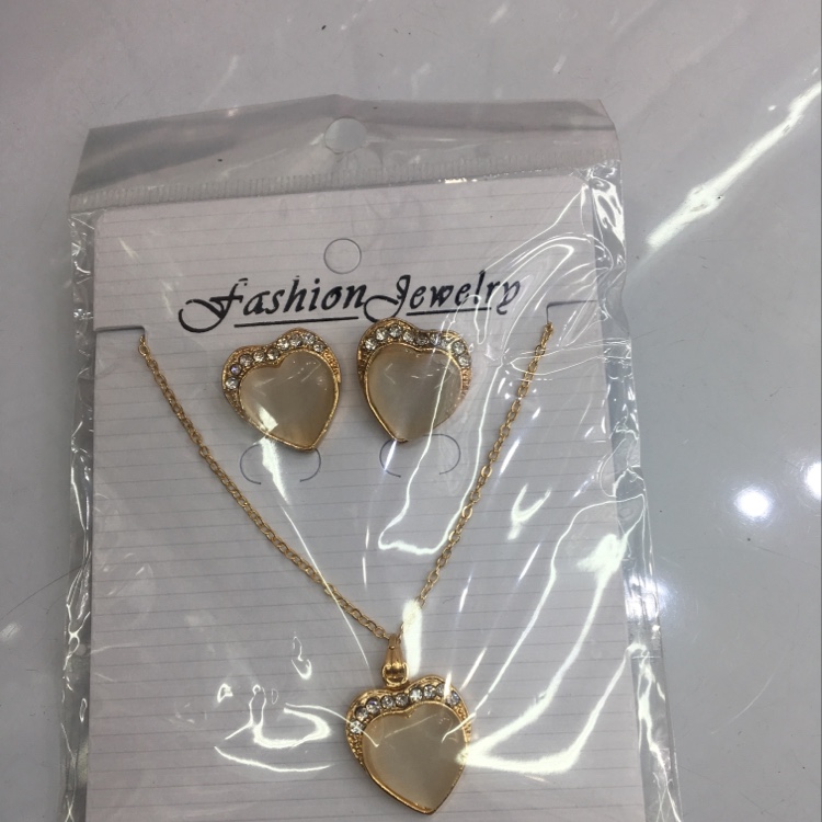 Peach heart cat eye set thumbnail