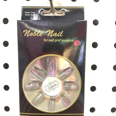 Glitzy Granny Gray Nail Art Can Be Removed And Worn Repeatedly