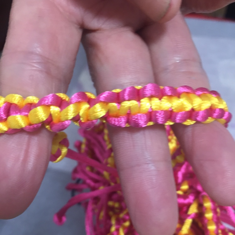 Flat tie Phoenix plum Red + yellow gold bracelet. thumbnail