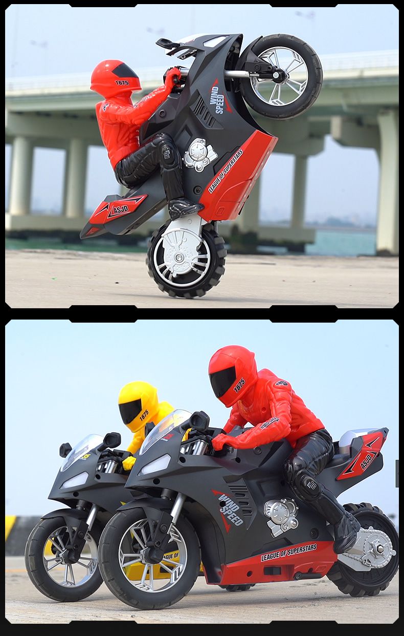 Wireless remote control 2.4G self-balancing stunt motorcycle electric racing drift boy model toy car Application Scenario