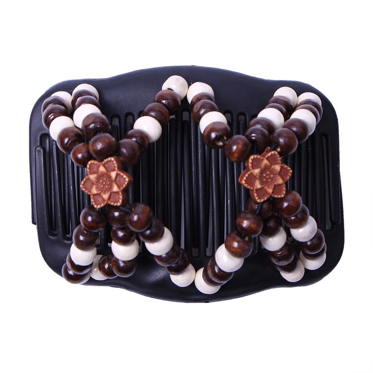 FLY05 Korean version Versatile Hair Comb accessory, steel wire hair coil, beaded magic Hair Comb, style comb wholesale Specification image