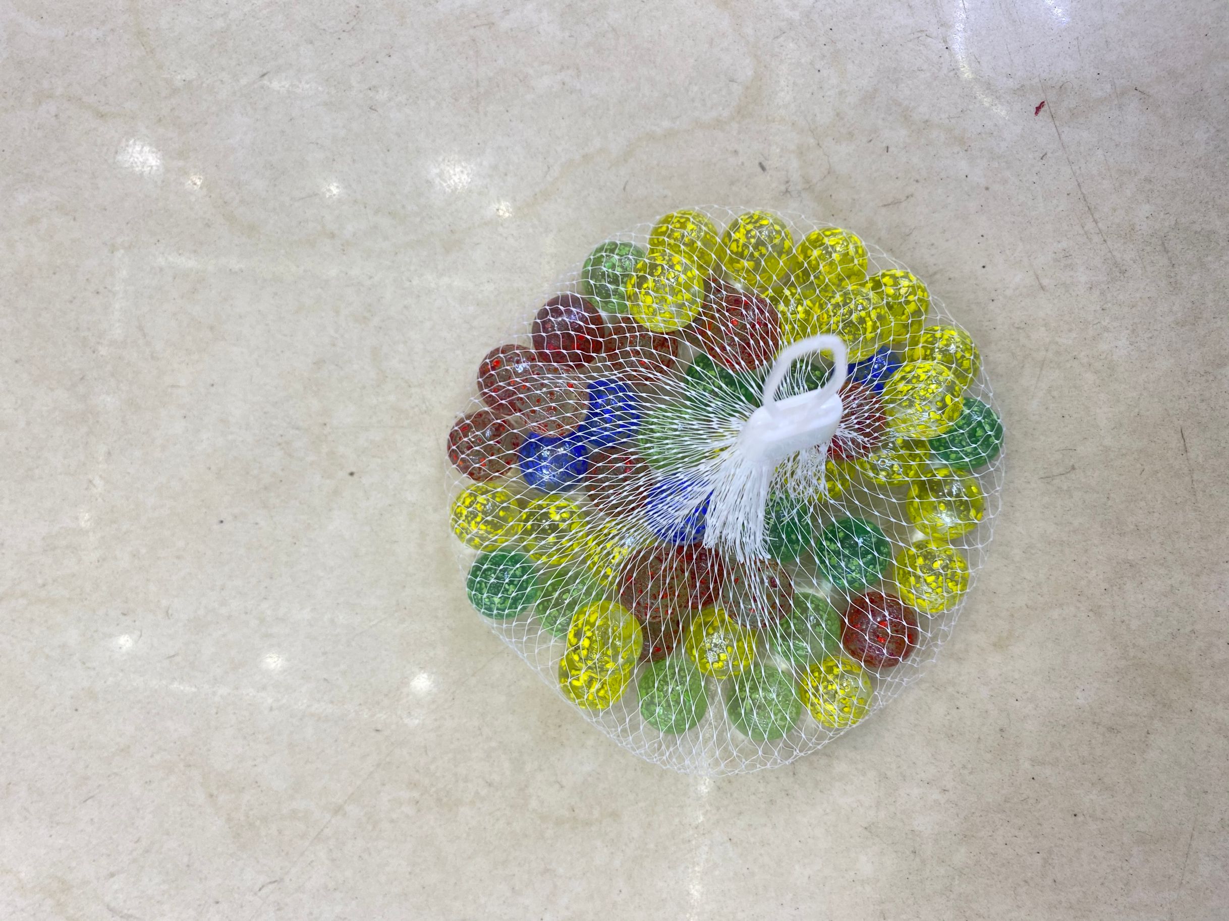 16MM high white sesame glass beads marbles glass net bag thumbnail