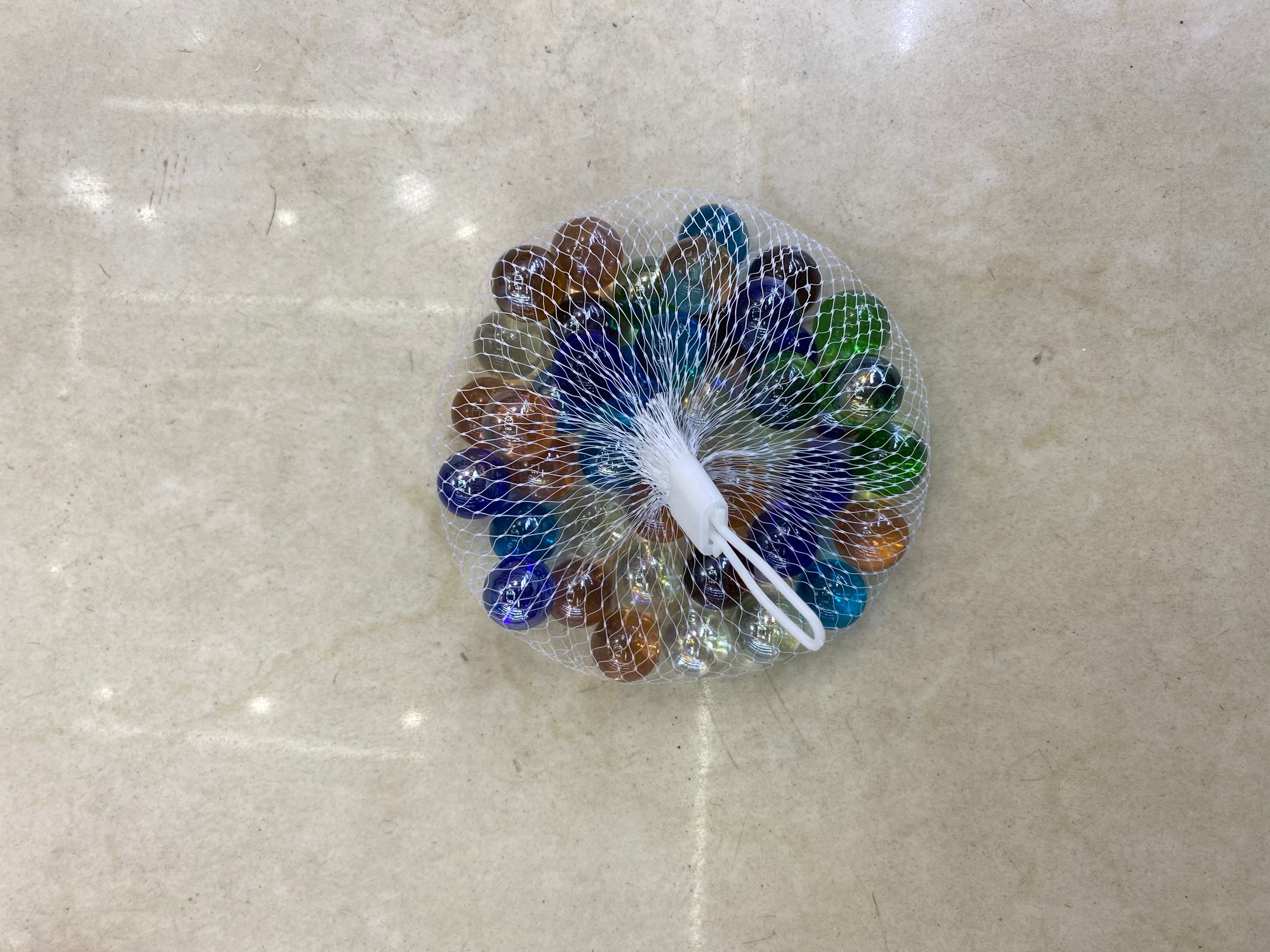16MM high white ball glass beads marbles glass net bag thumbnail
