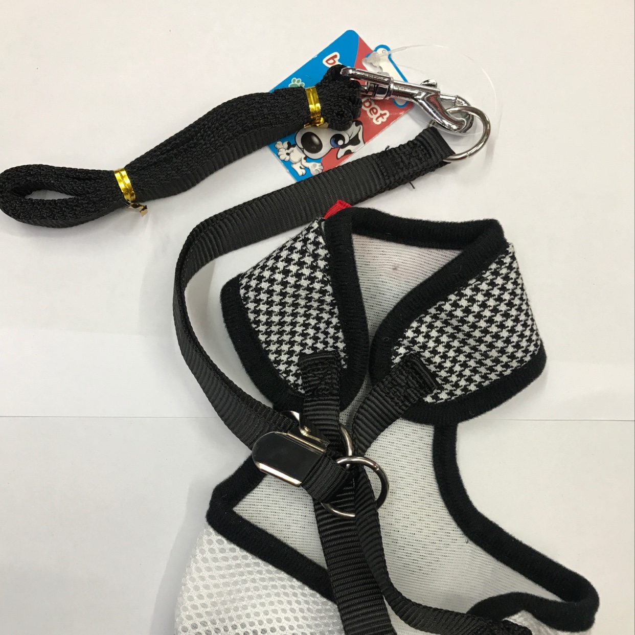 扣子胸背带 宠物狗衣服 狗带 狗链狗绳细节图