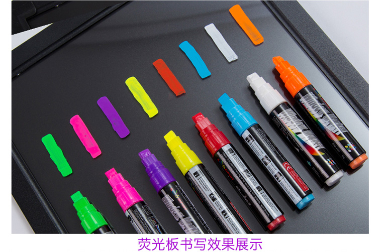 led板彩色发光黑板电子荧光板专用笔中号平头可擦荧光笔pop 4*8MM详情图7