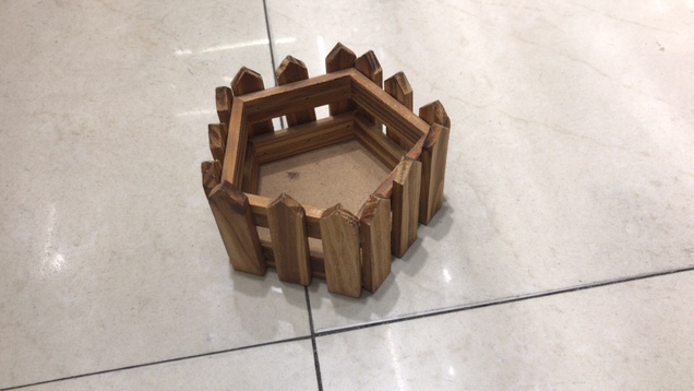 Fábrica de madera pequeño vaso de flores venta directa