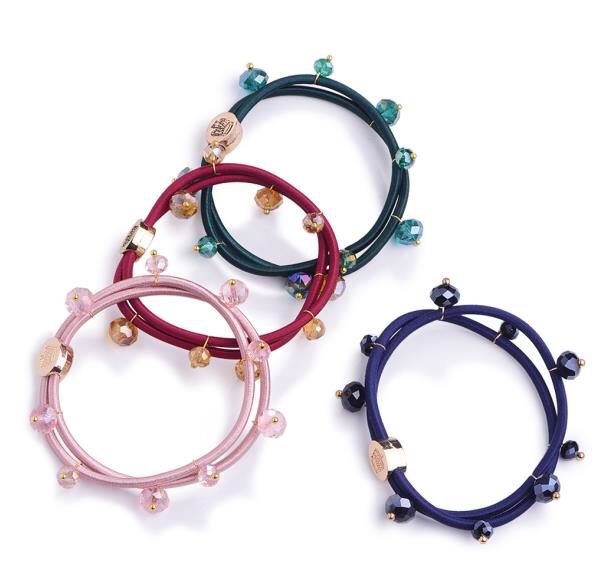 Korean fashion girl style versatile crystal rubber band high elastic jewelry hair ring thumbnail