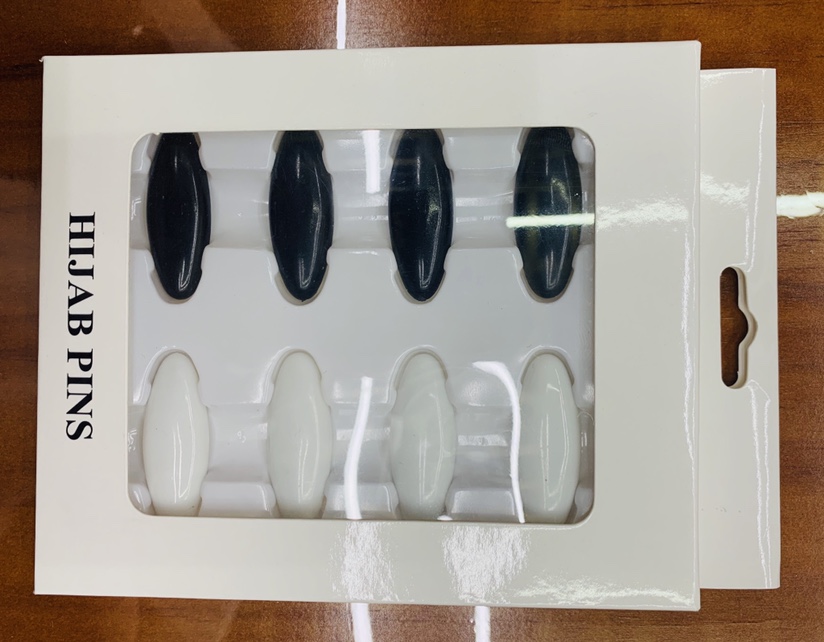 穆斯林丝巾扣HIJAB PIN 安全别针平板套装8个