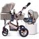 铝合金高景观婴儿推车前后带减震带汽座提篮两件套婴儿车图