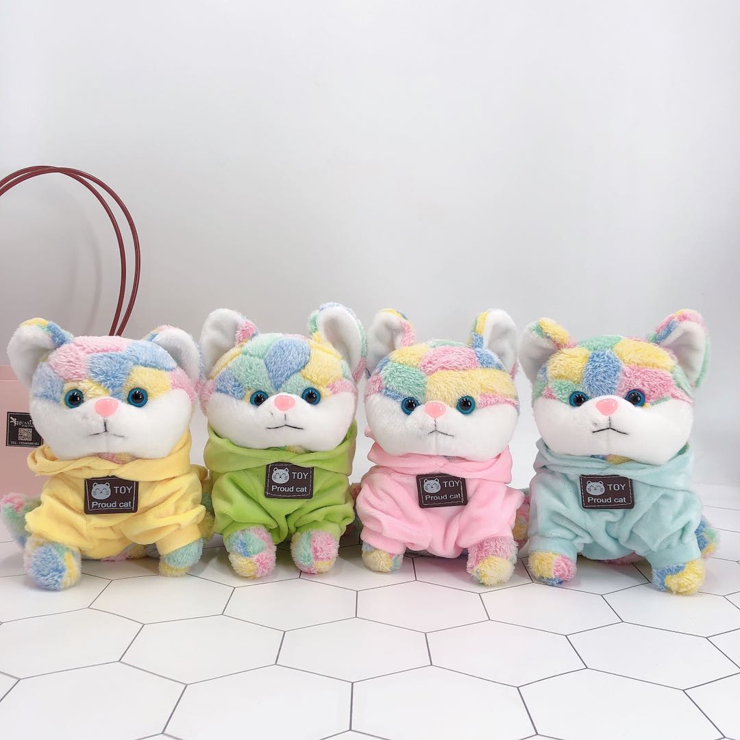 Colorful Husky dolls dressing puppy stuffed toys foreign trade stall stalls doll gifts thumbnail
