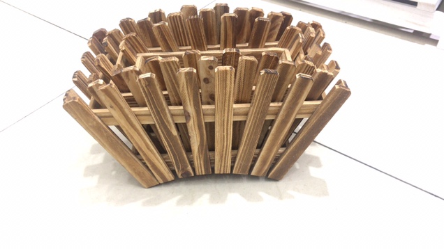 Factory direct sales of wooden three-piece set of fence flower POTS