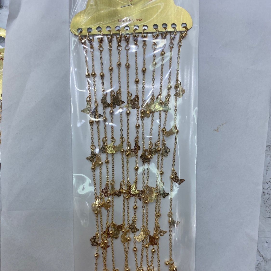 新款时尚潮设计脚链手链带小蝴蝶饰品