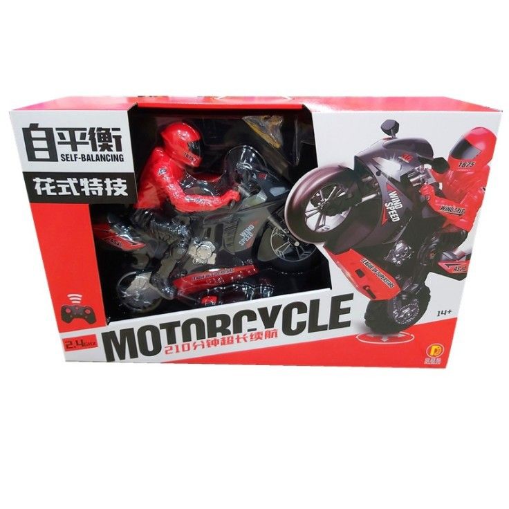 Wireless remote control 2.4G self-balancing stunt motorcycle electric racing drift boy model toy car details Picture