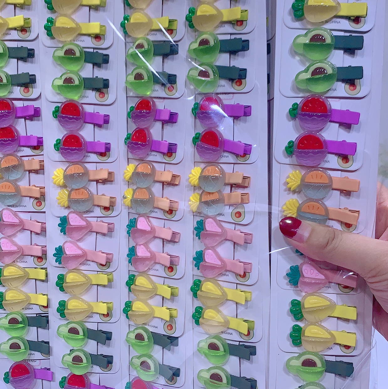 儿童饰品配件批发韩版鸭夹水果饰品配件批发