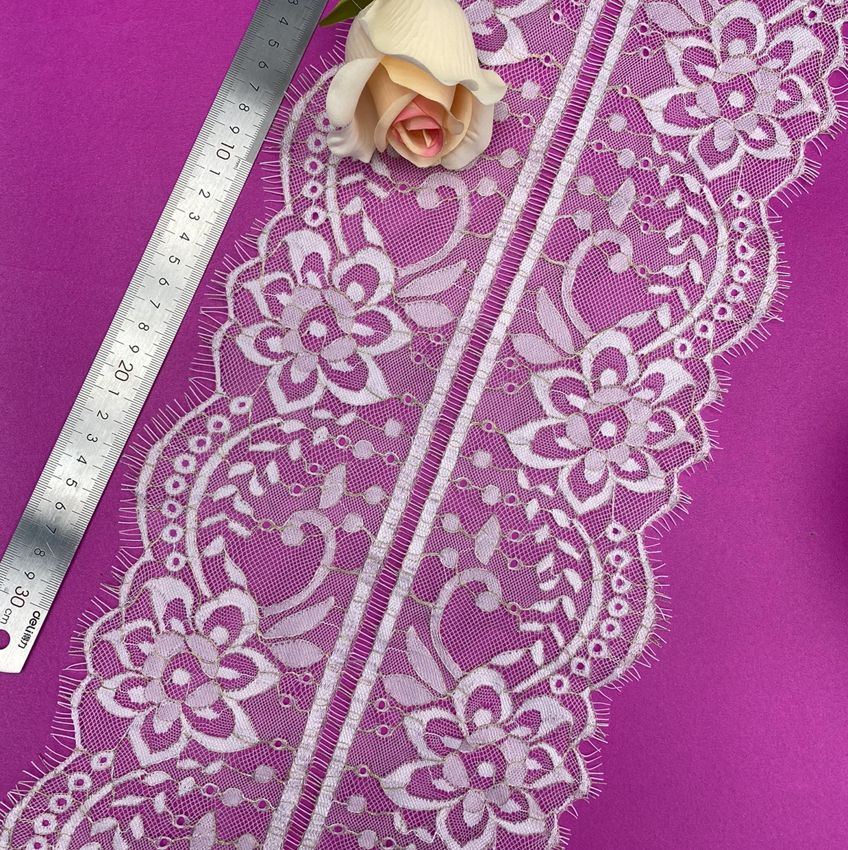 JN0037 (width 23CM) Lace trim, elastic trim, non-elastic trim, eyelash trim, clothing accessories, new style trim Specification image