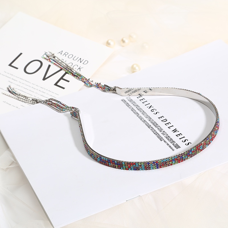 欧美流行发箍满钻流苏网红爆款产品图