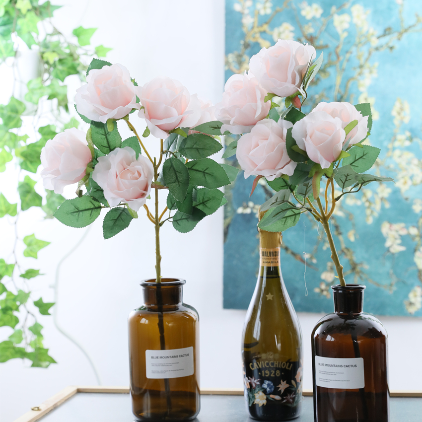 Artificial flower, artificial flower, Imperial Concubine rose, home decoration artificial flower factory direct sales New JM2050 silk fabric rose Imperial Concubine rose pic 2