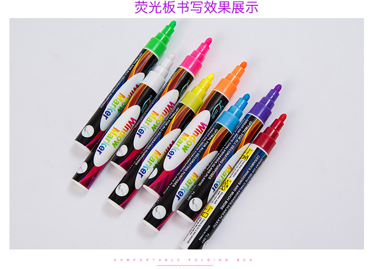 Special pen for luminous blackboard electronic fluorescent board, POP pen, flash pen, luminous pen, double-headed fluorescent pen, 5MM detail image 8