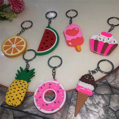 Simulation ice cream keychain pendant creative cute cartoon simulation food small gift manufacturers direct thumbnail