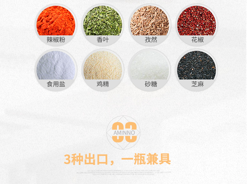 玻璃调料罐立式旋转调料瓶调味罐厨房调味盒详情图2