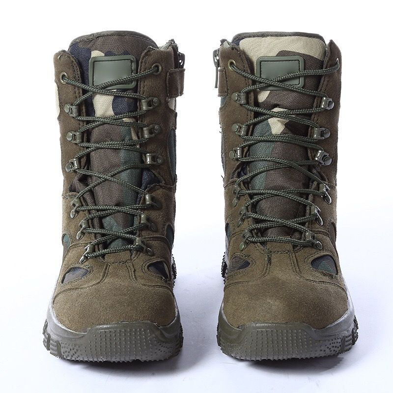Wholesale of new men's boots, outdoor high-top desert boots, camouflage hiking boots from the manufacturer Specification image
