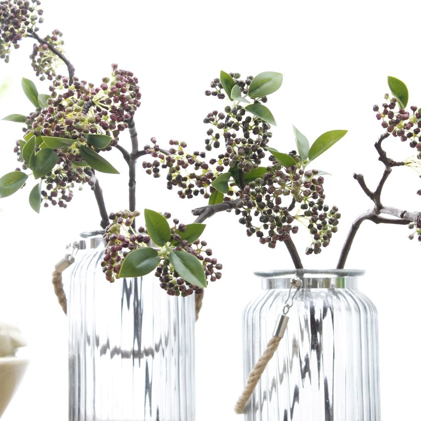 Artificial bean curd short branch material artificial flower home decoration PG6003 bean curd plastic bean curd