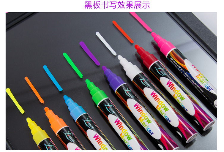 Special pen for luminous blackboard electronic fluorescent board, POP pen, flash pen, luminous pen, double-headed fluorescent pen, 5MM detail image 7