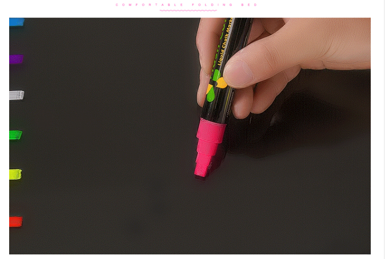 荧光板专用笔发光黑板笔水性可擦荧光笔标记笔彩色笔电子发光板笔详情图10