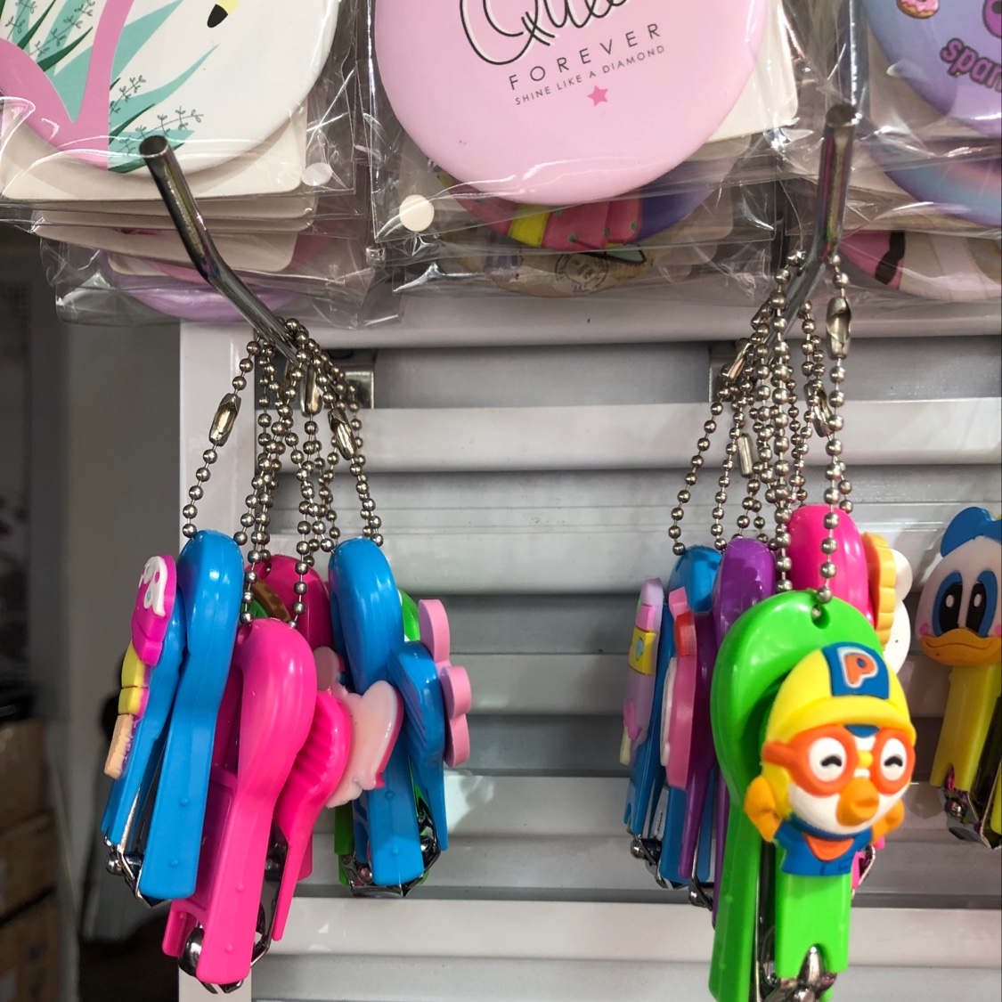 Nail clippers and key rings