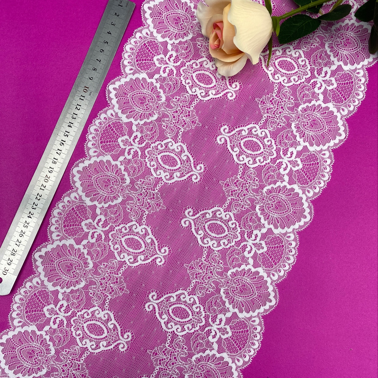DB3403 (width 24CM) Lace trim, elastic trim, non-elastic trim, eyelash trim, clothing accessories, new style trim details Picture