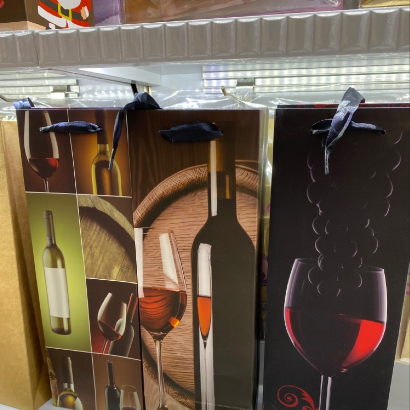 White card wine bag