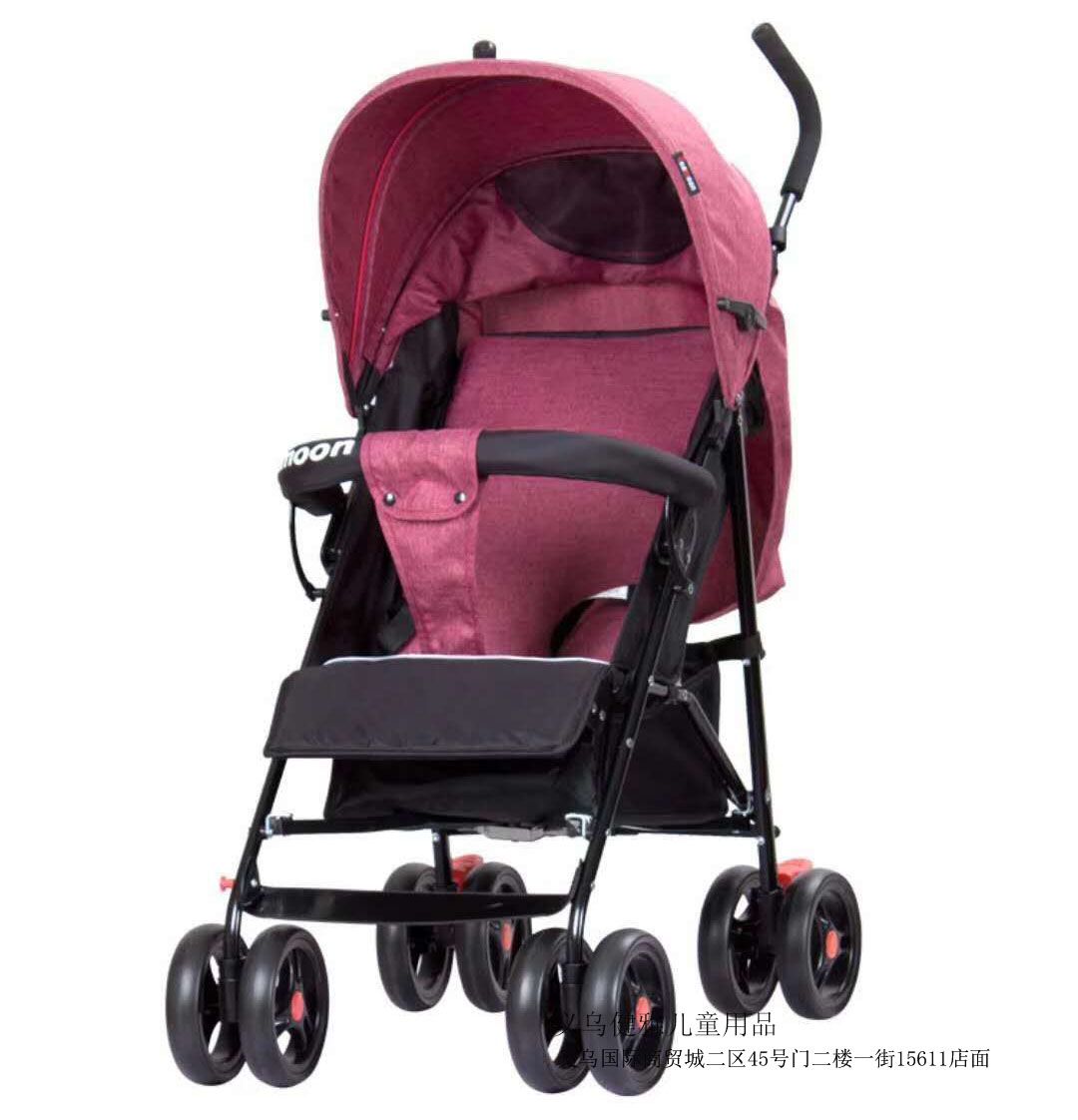Reclining or riding in a stroller folding baby carriage thumbnail