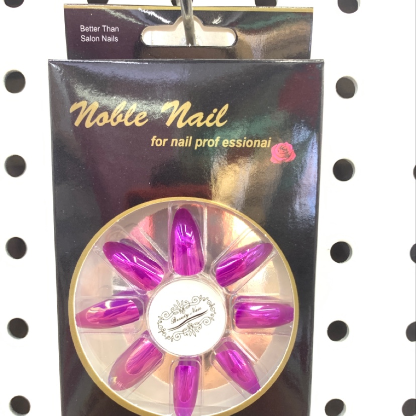 Brilliant purple manicure