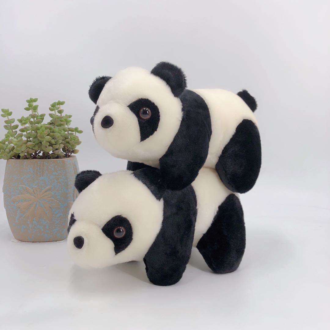 Black and white giant panda plush toy party Panda doll foreign trade Company activity gift 27CM thumbnail