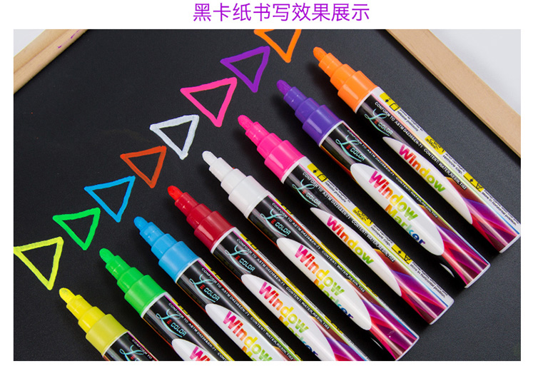 Special pen for luminous blackboard electronic fluorescent board, POP pen, flash pen, luminous pen, double-headed fluorescent pen, 5MM detail image 6