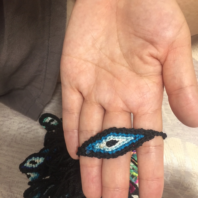 Eye knit bracelet.