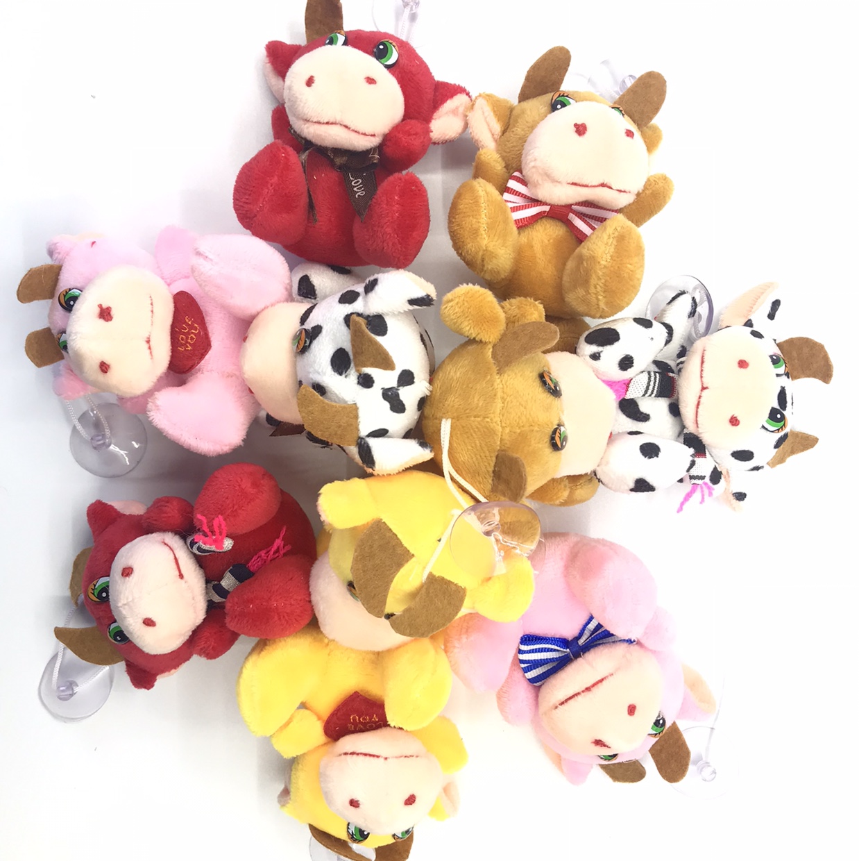 Zodiac Ox series plush toy doll key chain bag hanging decorative flowers gift box packaging dress accessories wedding gifts thumbnail