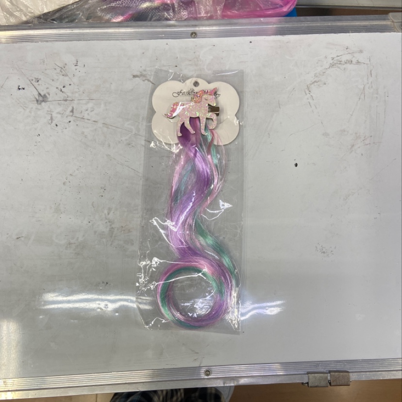 Children's unicorn bow wig clip