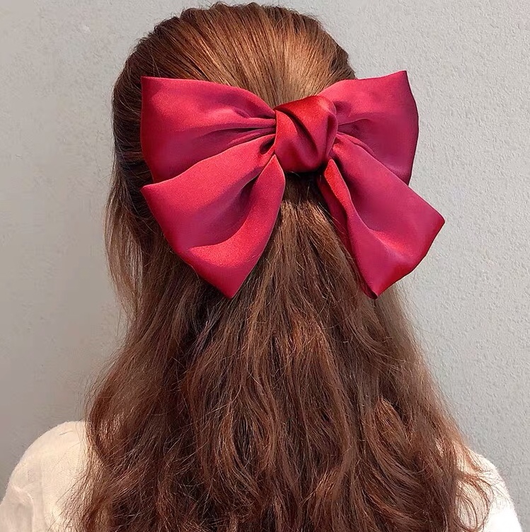 Japanese-style cute girl hair clips, large red bow hair ties, hair accessory edge clips, Korean hair clip clips, headwear clips