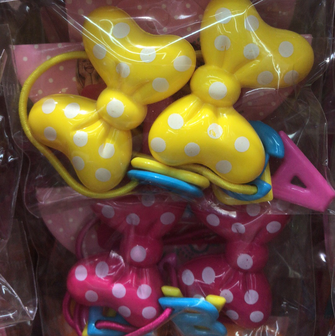 South Korea's new children's cute cartoon hair ring big bow tie color rubber band thumbnail