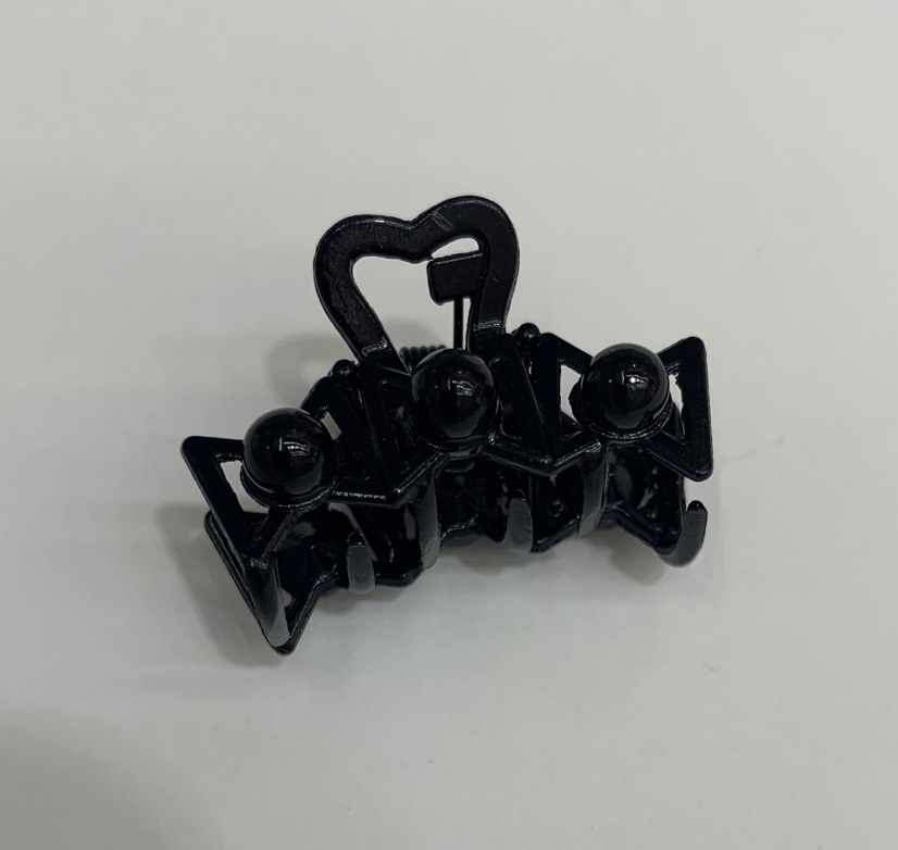 Retro fashion trend black pearl black small claw clip