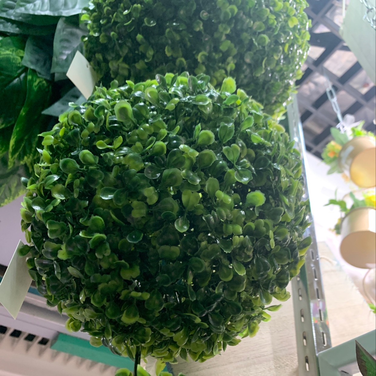 Simulated straw ball indoor creative fake green ball wedding shopping mall decoration hanging plastic milan ball (22cm 3d Milan ball) thumbnail