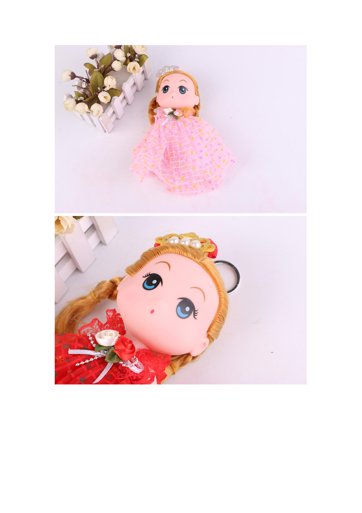 女孩婚纱钥匙扣小迷糊娃娃饰品挂件包装花束公仔玩具批发详情2