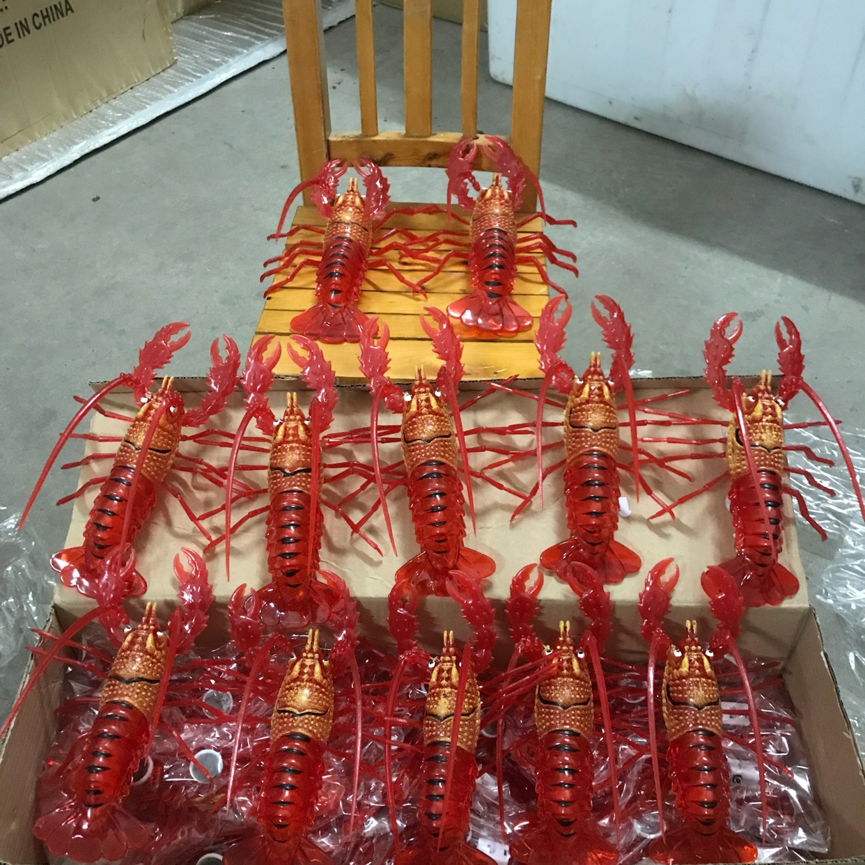 Lobster with lights on refrigerator sticker thumbnail